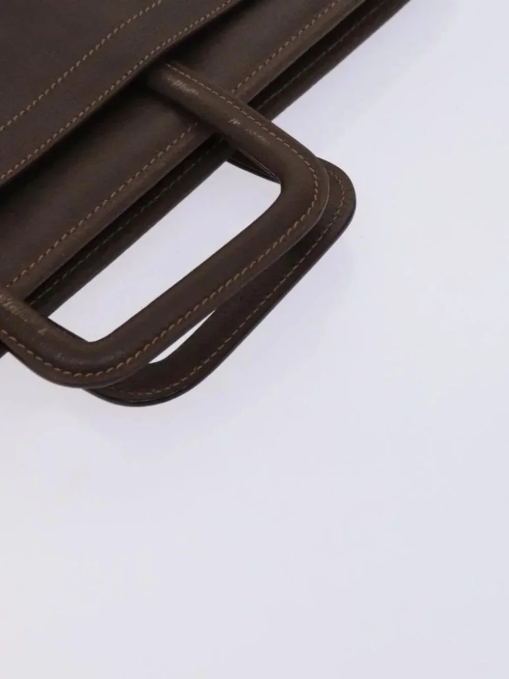 GUCCI Business Bag Leather 2way Brown Auth ep8518